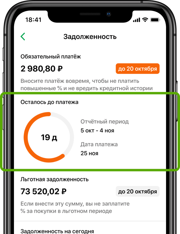 Начало льготного периода